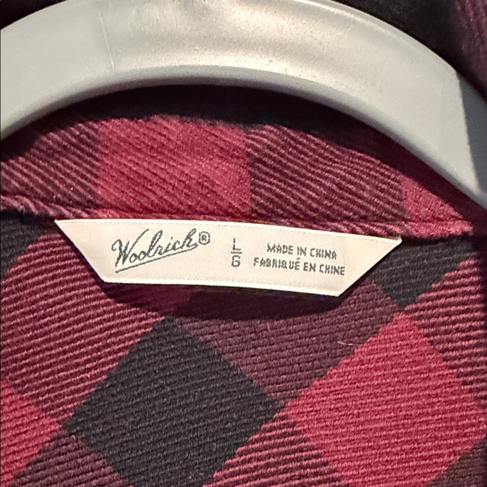 Woolrich Black and Red Checkered Button Down Shirt - Picture 2 of 5